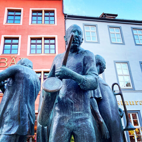 Münzenberger Musikanten: Das Denkmal auf dem Quedlinburger Marktplatz