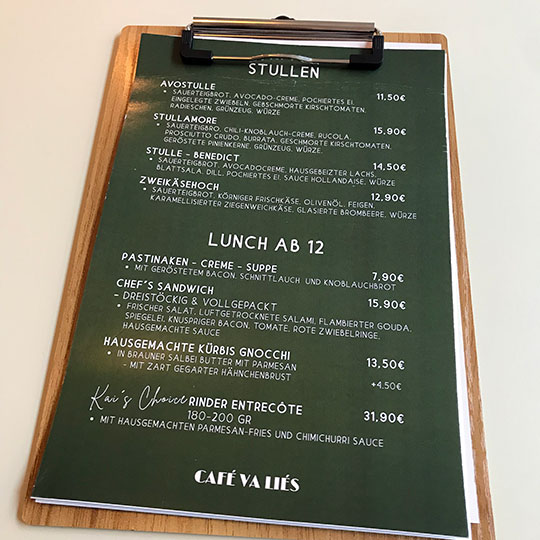 168 cafes valieskarte